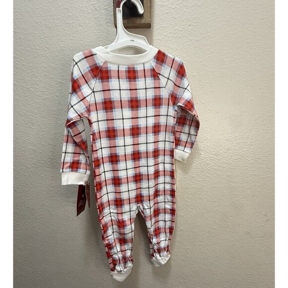 Wondershop Target Baby Size 3-6 Red Plaid Matching Family Sleep Footed Pajamas - Picture 9 of 9